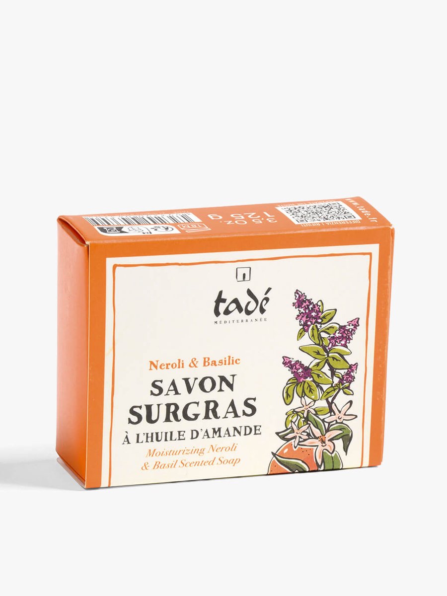 Amandel zeep Neroli en Basilicum Tade 125 gram