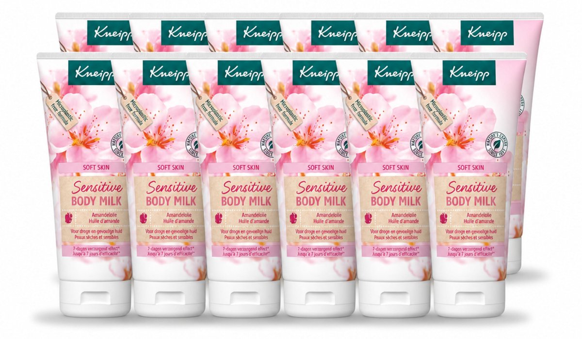 12 x Kneipp - Body lotion - Soft Skin - Amandelbloesem - 200 ml - Voordeelverpakking - 12 stuks