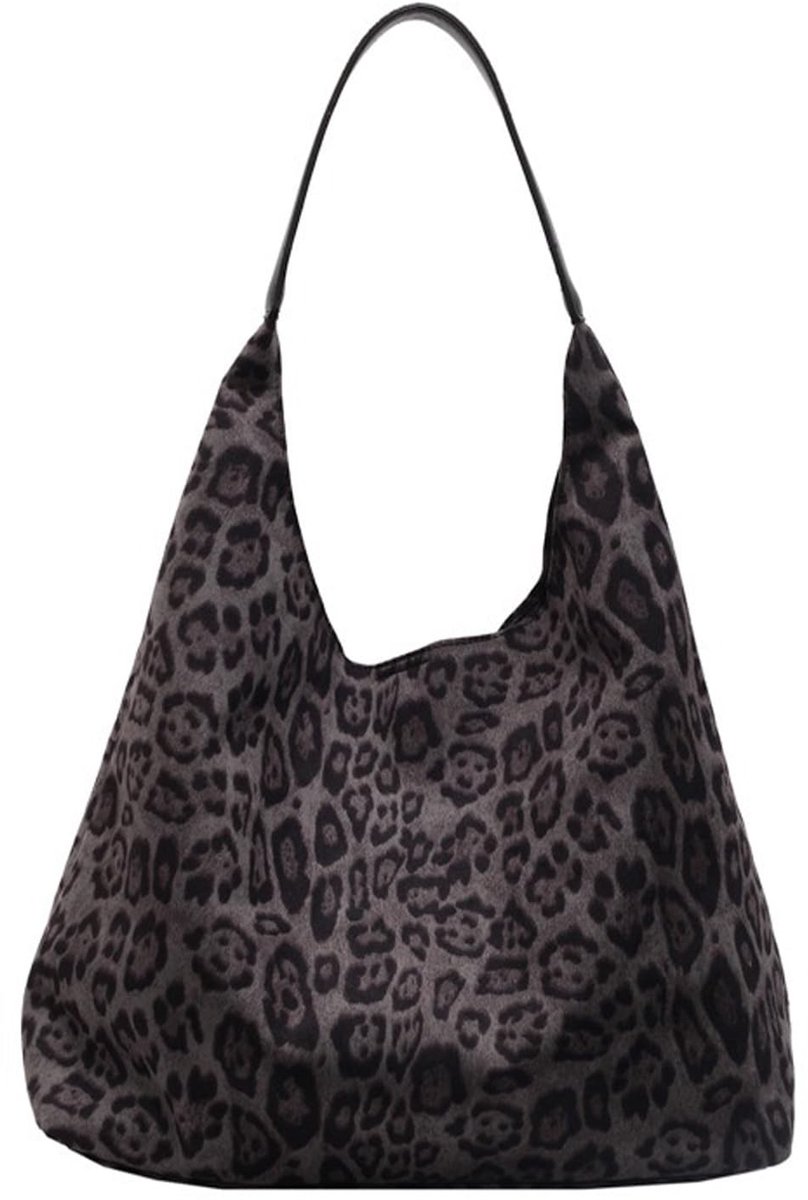 Elzusha - Dames Handtas met Luipaardpatroon, Shopper en Schoudertas