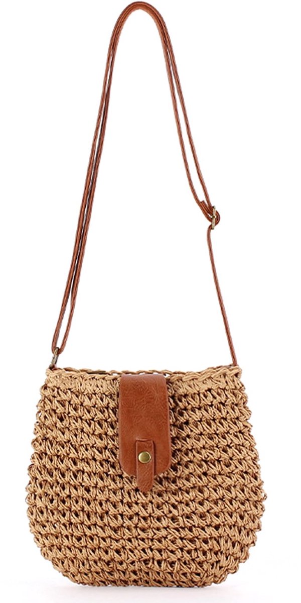 Elzusha - Schoudertas van Stro - Boho Stijl voor Strand en Reizen