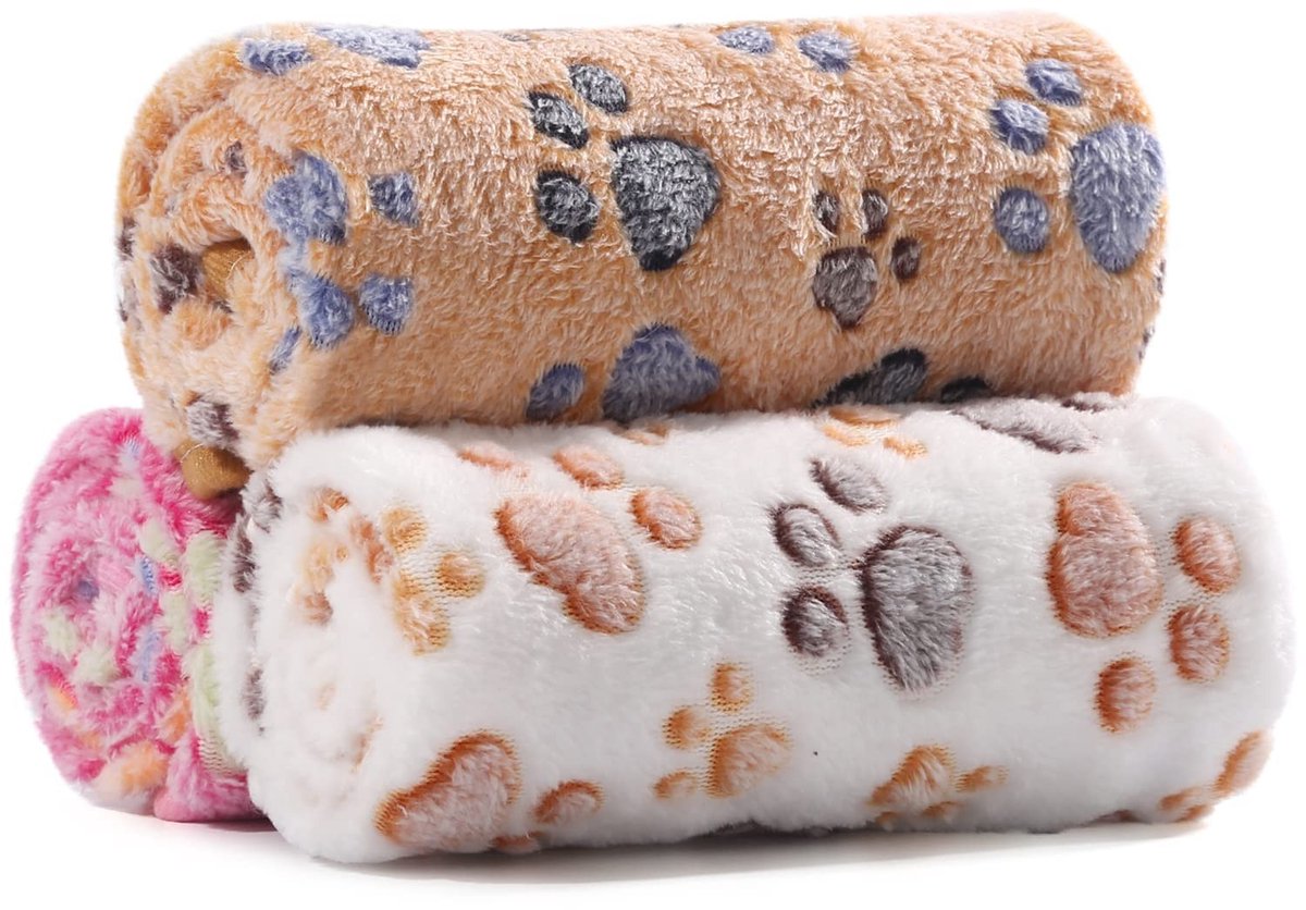 Elzusha - Set van 3 Hondendekens, Geschikt voor Kleine en Middelgrote Honden