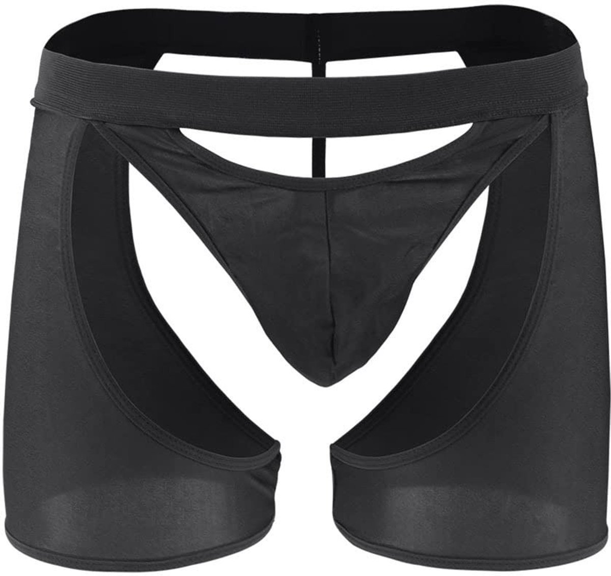Elzusha - Heren Ondergoed - Bulge Pouch en Garter - Zwart/Rood - M