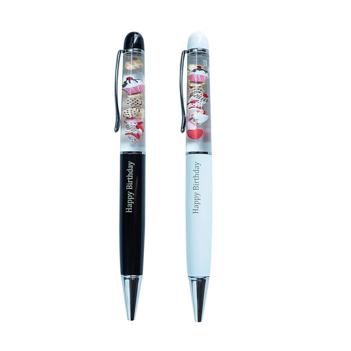Elzusha - Leuke Floating Pen met Hart en Verjaardagsthema