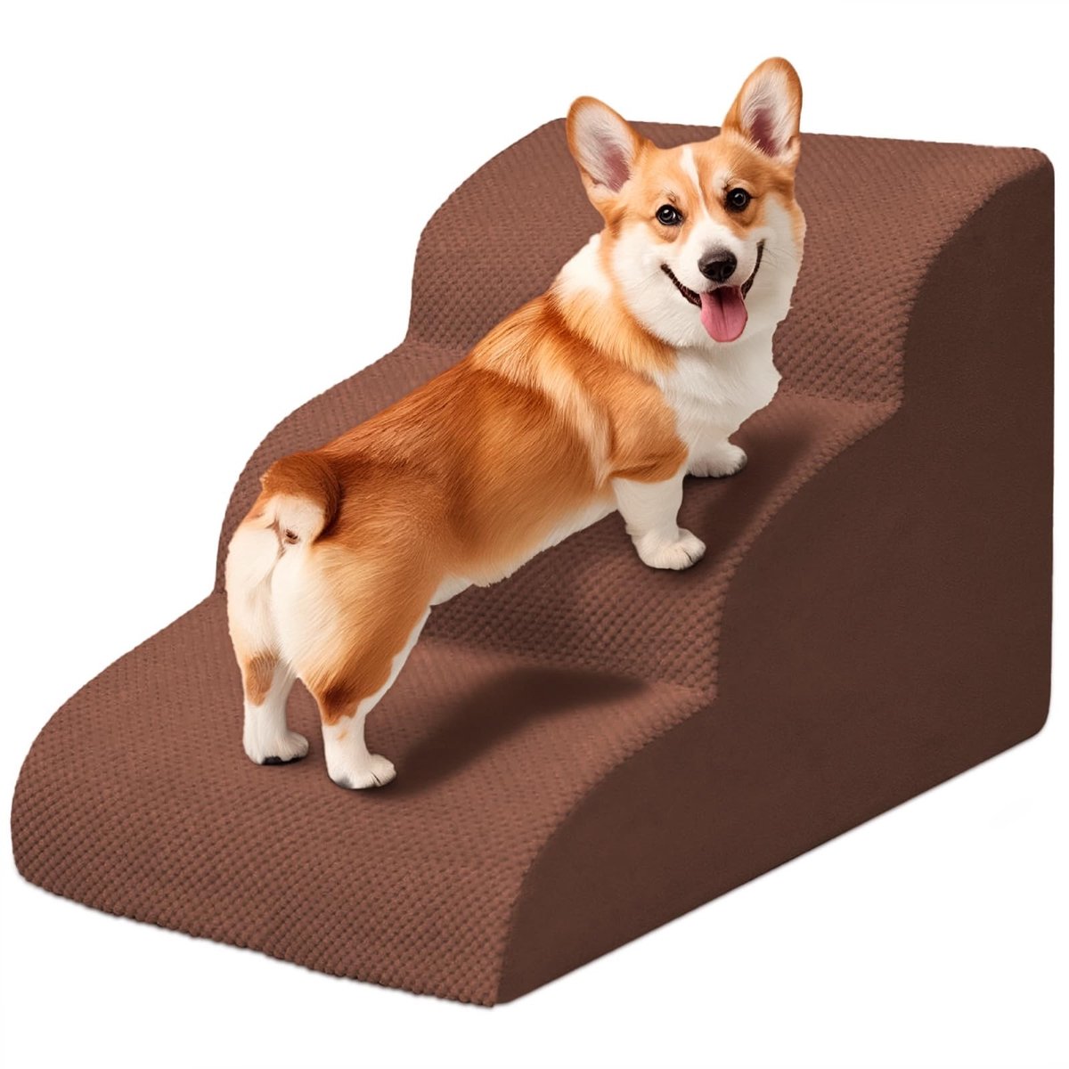 Elzusha - Honden- en Kattenladder - 3 Treden - Bruin