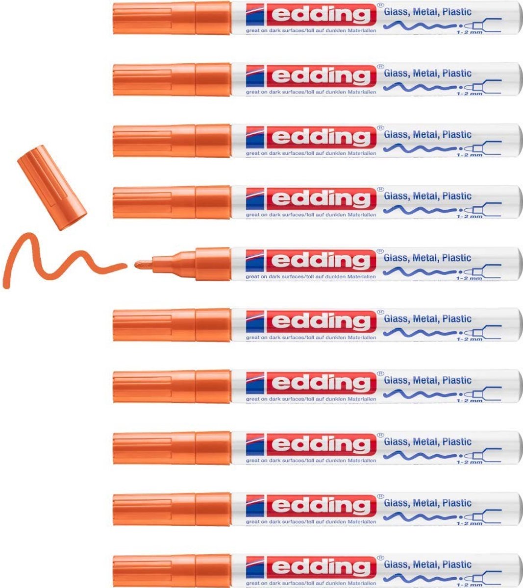 Elzusha - 10 Gloss Paint Markers - Oranje voor Diverse Oppervlakken