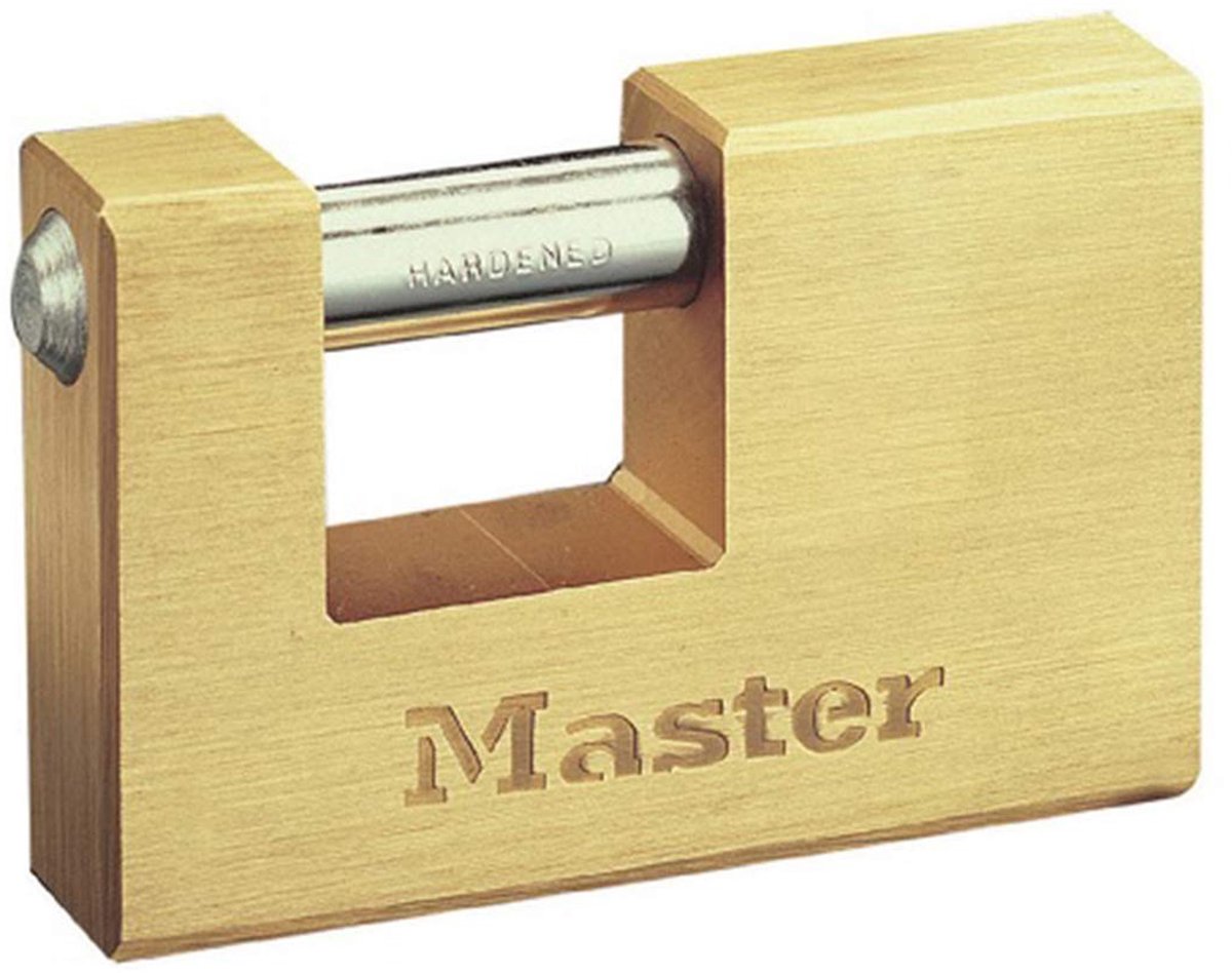 Elzusha - Rectangular Messing Hangslot met Sleutel 7.5 x 7.5 x 1.5 cm