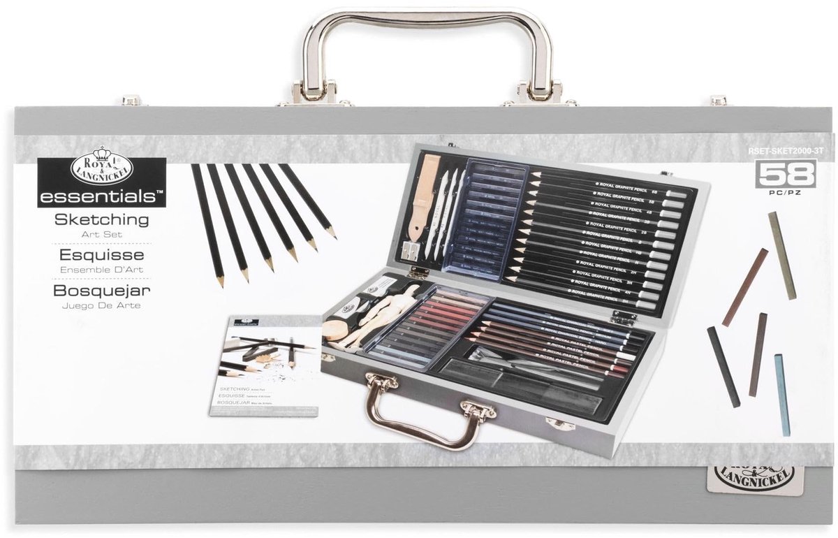 Elzusha - Deluxe Painting Box voor Kunstenaars - 58 Stukken