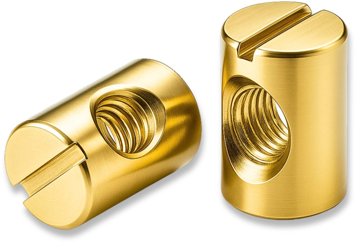 Elzusha - M6 x 10 x 13 mm Moeren - 100 Stuks, Geel Gegalvaniseerd Staal