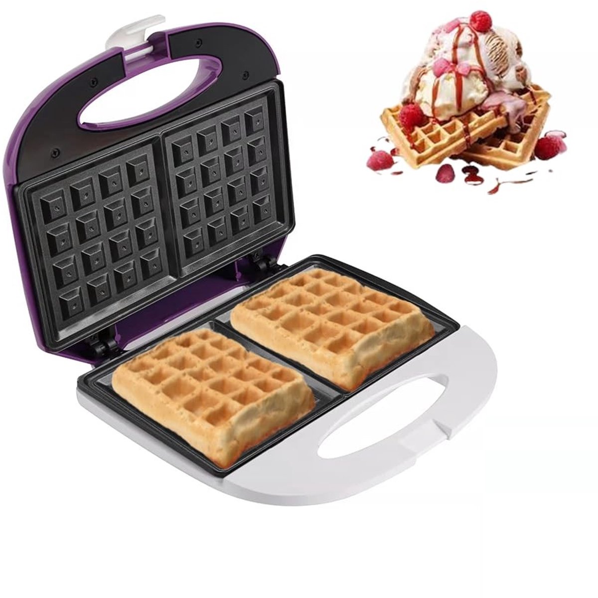 Elzusha - Wafelmaker met Anti-aanbaklaag en Antislipvoetjes