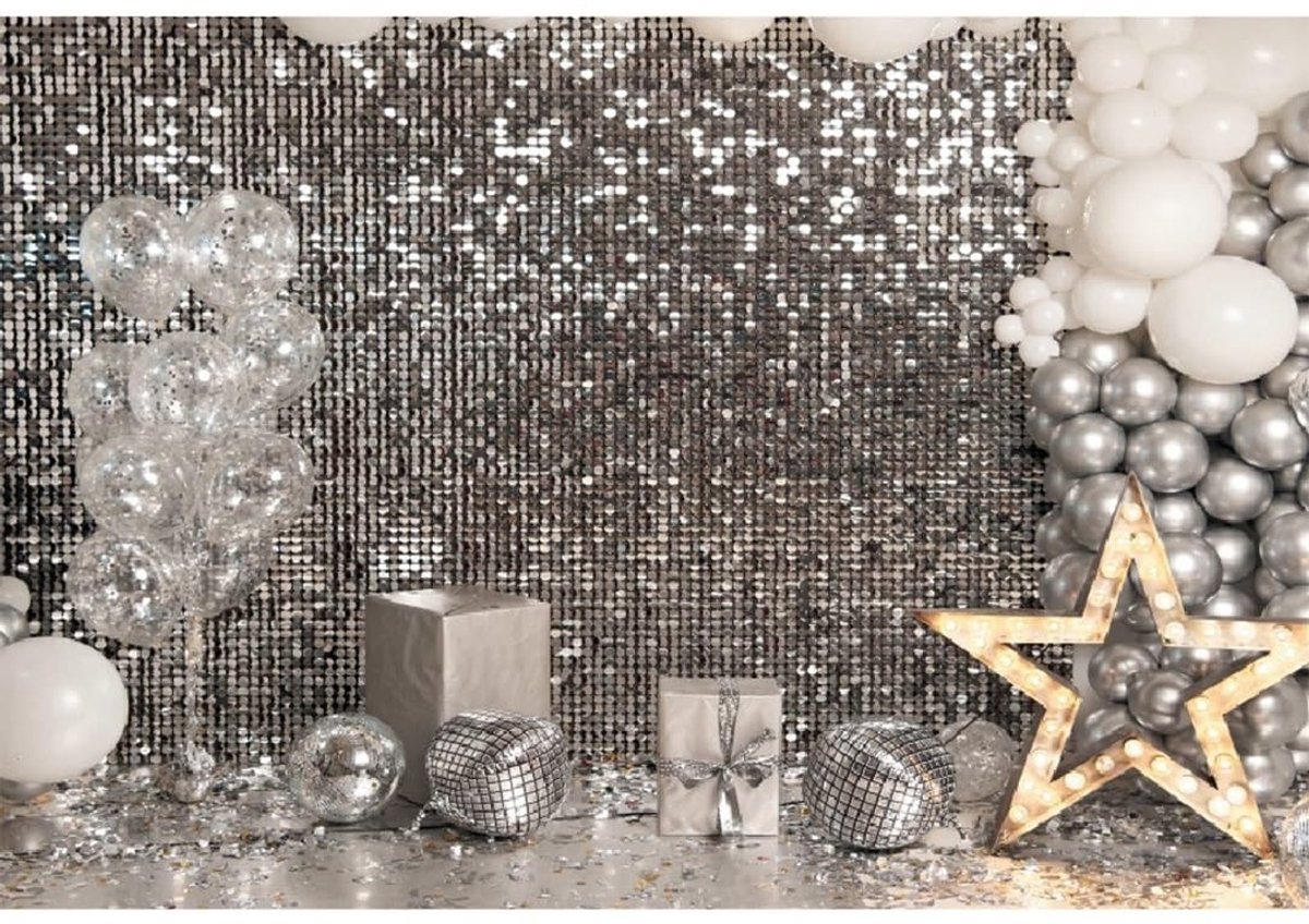 Elzusha - Vinyl Achtergrond met Pailletten - 7x5ft voor Feestdecoratie
