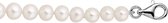 GLAMS - Bracelet Perle 5,5 mm 18 + 3 cm - Argent