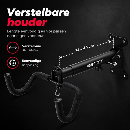 Pro Fiets Ophangsysteem - Muurbeugel - Racefiets - Mountainbike - Max 30kg - Wieport van Merkloos — afbeelding 2