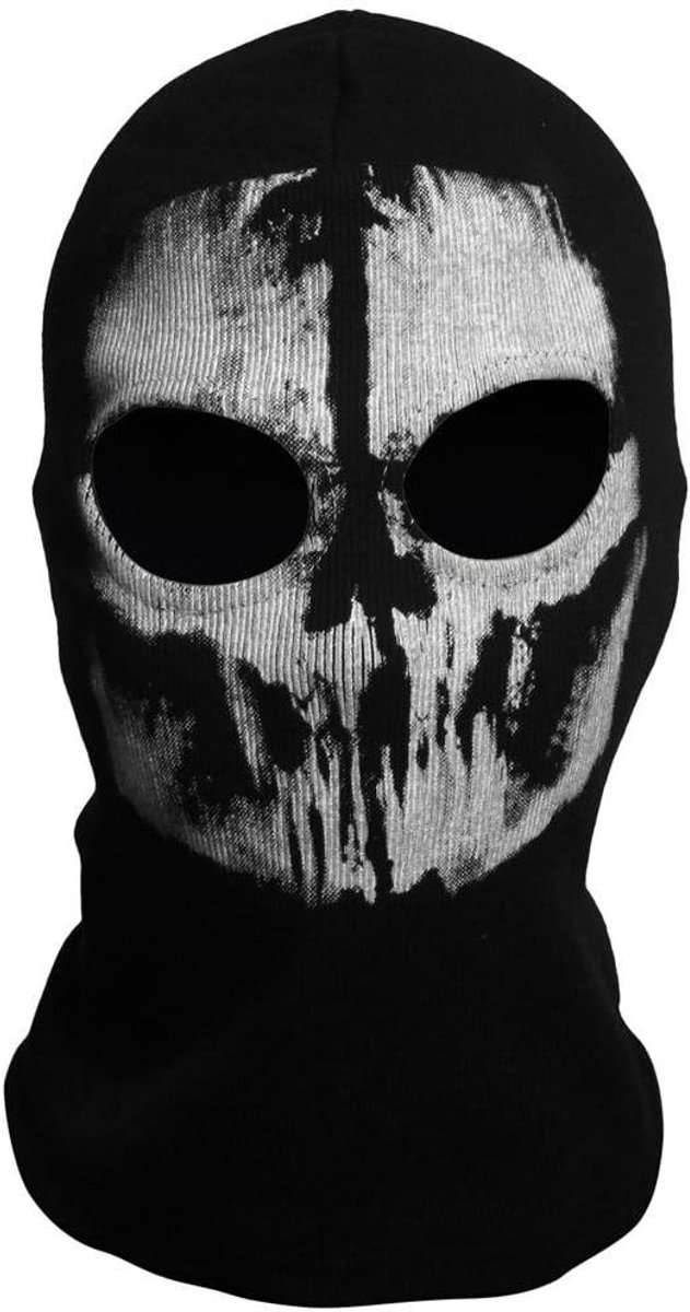 Airsoft masker - Zwart - Bivakmuts met Doodshoofd-opdruk - Gezichtsmasker voor Outdoor en Airsoft