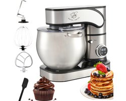 Keukenmachine 12L – Mixer met Mengkom RVS – Planetaire Mixer 2000W – Deegkneder – Keukenmixer met…