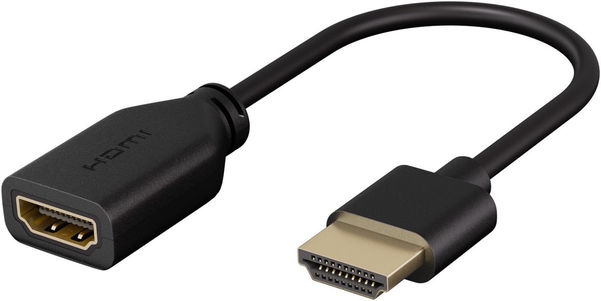 Goobay HDMI flexibele adapter (slim), 4K/60 Hz, Bulk, Kabellengte: 0.1 m