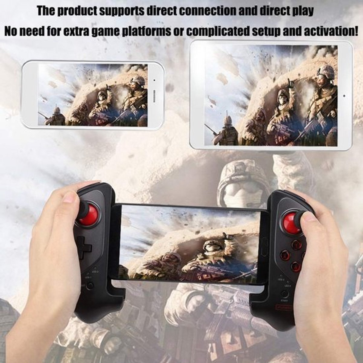 Jhubersproducts - Mobiele Telefoon Tablet Gamecontroller - Bluetooth 4.0 - Slim en