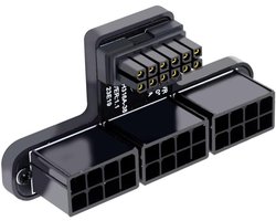 ATX 3.0 PCI-E 5.0 12VHPWR 16Pin naar 3 ATX 8Pin Plug Adapter voor 4080 en 5090TI Grafische Kaarten met 90 Graden Hoek, Ideaal voor Gaming en Overklokken