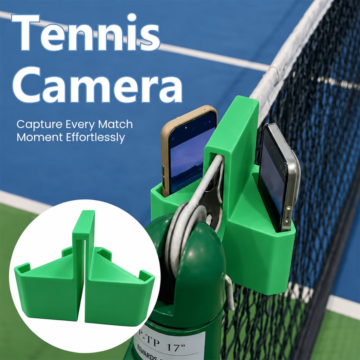 Smartphone Houder voor Padel & Tennis – Camera Houder voor Wedstrijd Opname - Groen