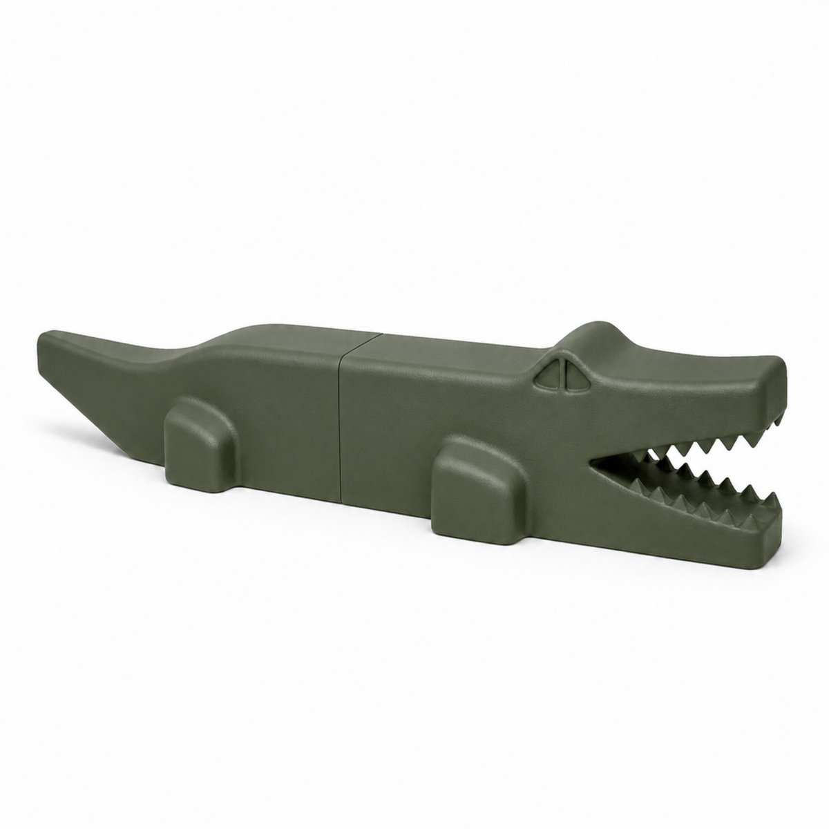 Fiastra krokodillenbeeld - Mosgroen - 60 cm