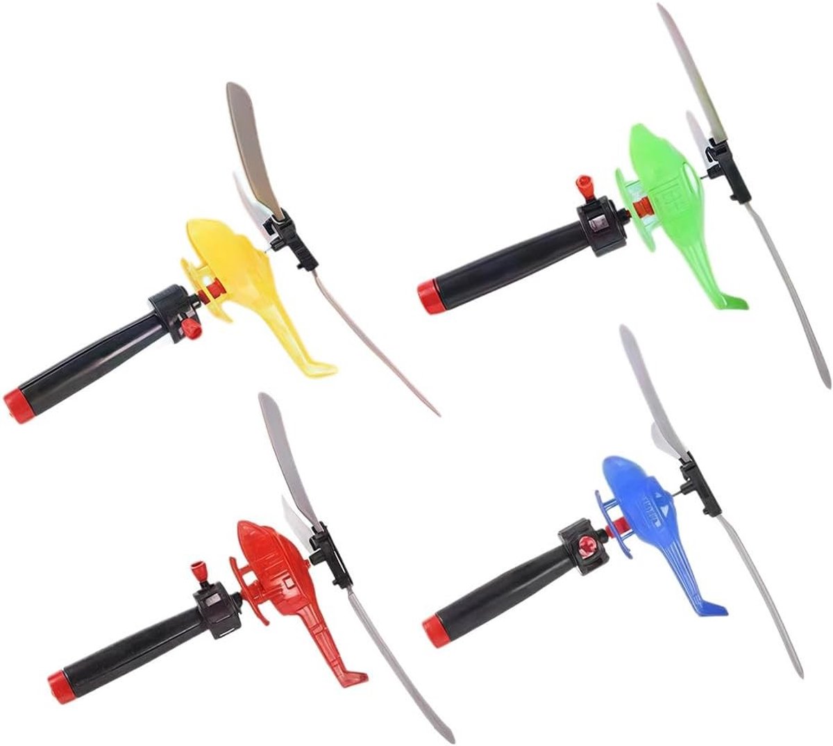 Set van 4 kleurrijke propellers voor kinderen, perfect voor buitenspel en avontuurlijke activiteiten