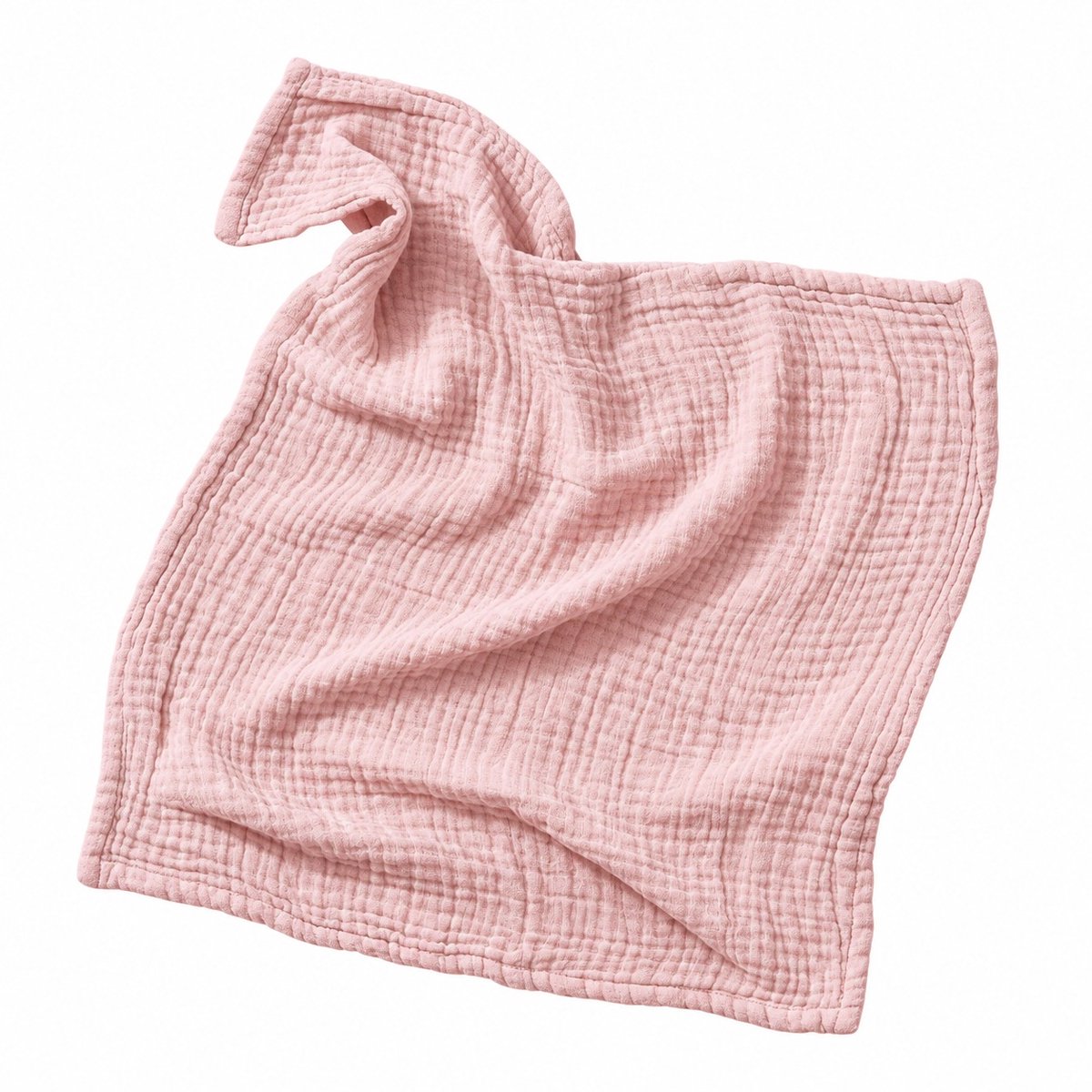 Nuvinokids Soft Pink - Mousseline Babydeken - 100% Katoen - 105x105 cm - Peuter - Kind - Newborn - Wiegdeken - Ledikantdeken - Kinderwagendeken - Mousseline Doek - Hydrofiele Doek - Inbakerdoek - Swaddle - Knuffeldeken - Boxdeken - Zacht en Ademend