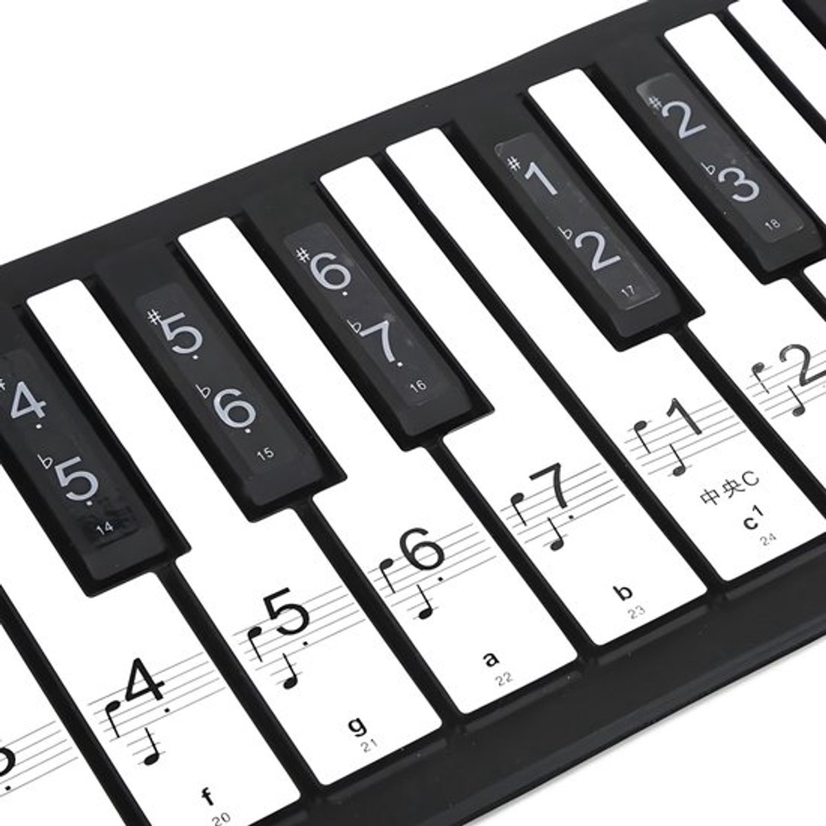 Dailygoods - Pianotoetsensticker - Verwijderbare Etiketten - Transparant - Geschikt