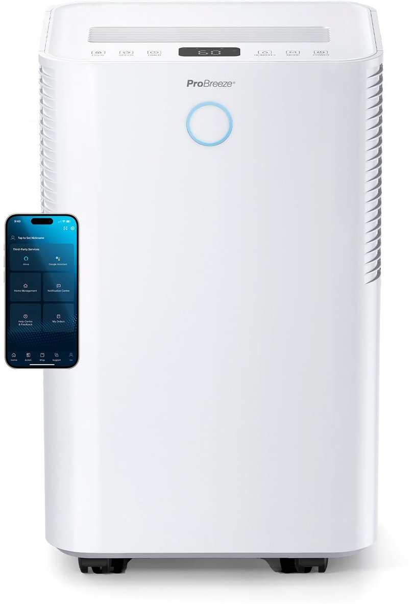 Luchtontvochtiger 20L per dag stil model met timer en wasdroogfunctie met 4L watertank