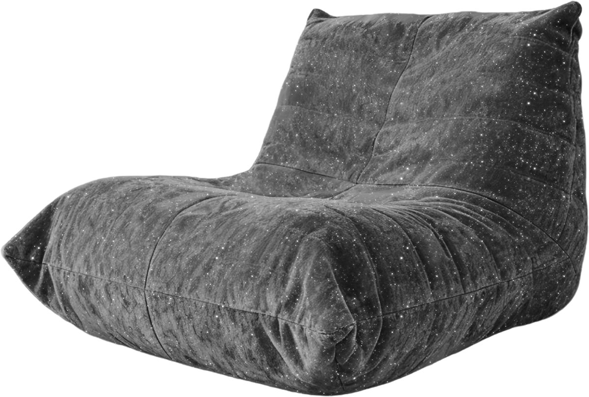 Ropilly Zitzak - Ergonomische Rups Luie Stoel - Flanel - Woonkamer & Slaapkamer - Grijs