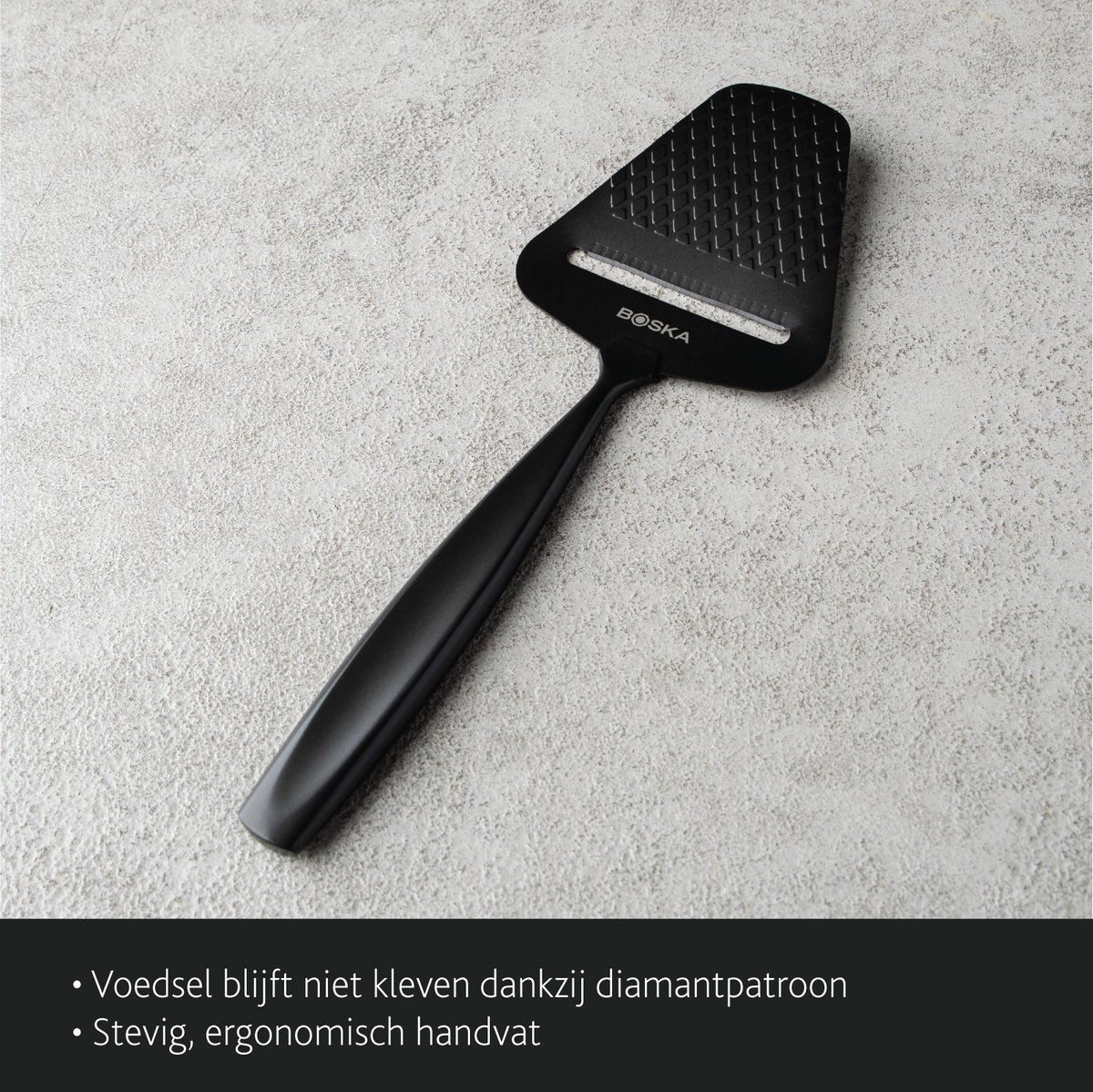 Boska Kaasschaaf Monaco+ Dark - Design kaasschaaf - Kaasschaaf voor harde kaas - Kaasschaaf donker - RVS - Vaatwasserbestendige kaasschaaf - Keukengerei - Keuken accessoires — cadeau in Kookcadeaus - foto 2