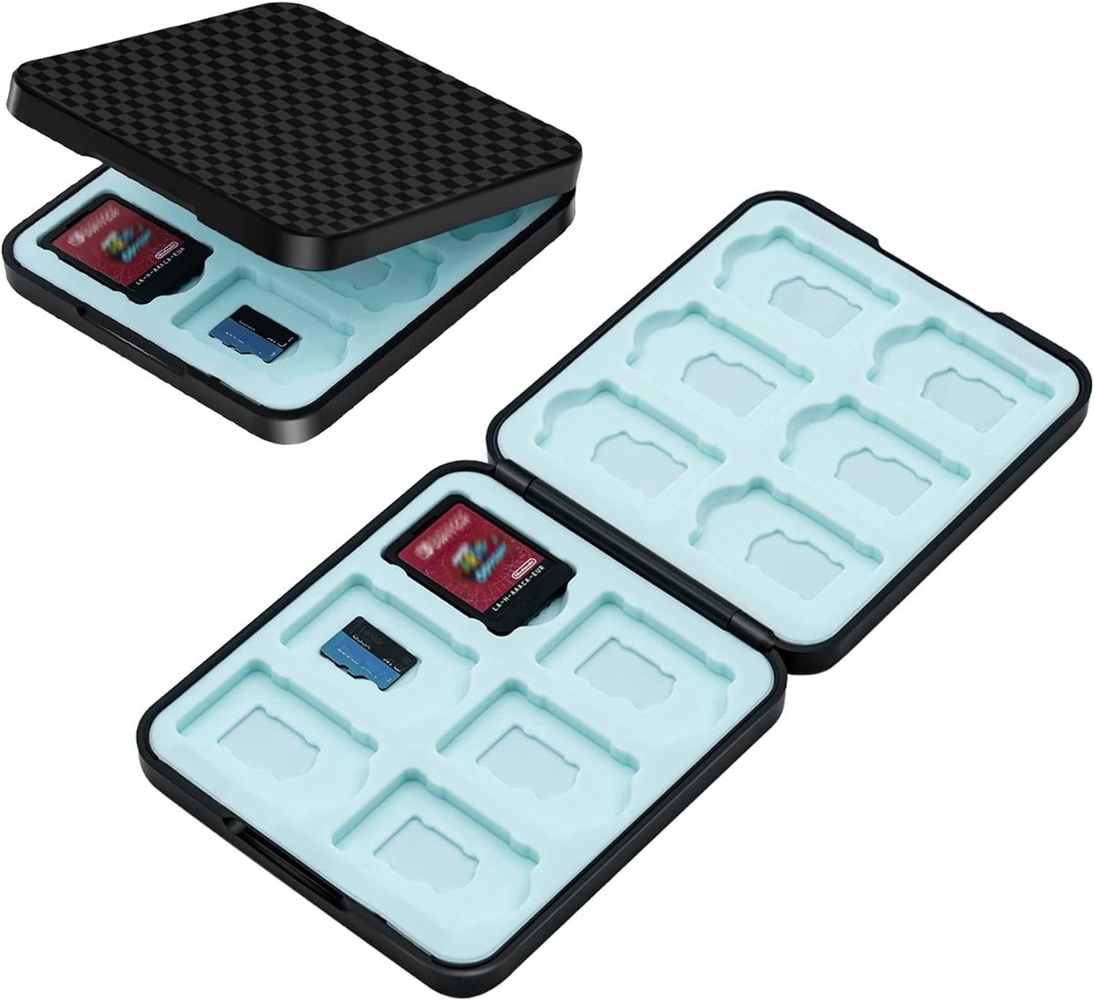 Game card case - Game Storage - Opbergdoos voor gamekaarten - voor Switch OLED - Geschikt voor 12 gamekaarten - 10 x 8.5 x 2 cm - SD kaart houder