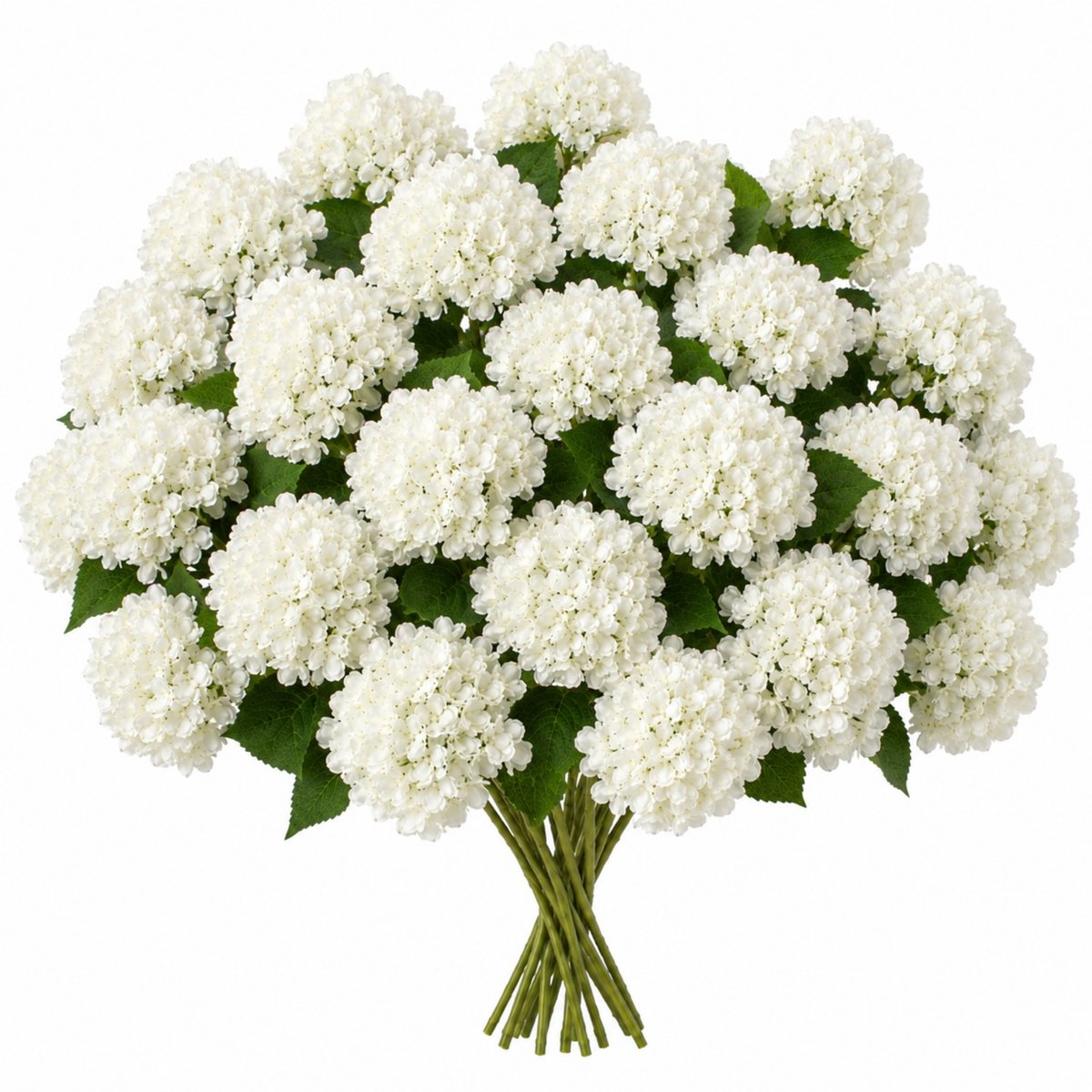 ROSIFY Kunstbloemen Kunst Hortensia - Nepbloemen - Kunstbloemen Boeket - Set van 24 stuks - 46cm - Wit Wit 24