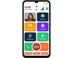 Senifone S1 Senioren Smartphone - Zwart - Voor Ouderen - 32GB - WhatsApp & SOS Functie