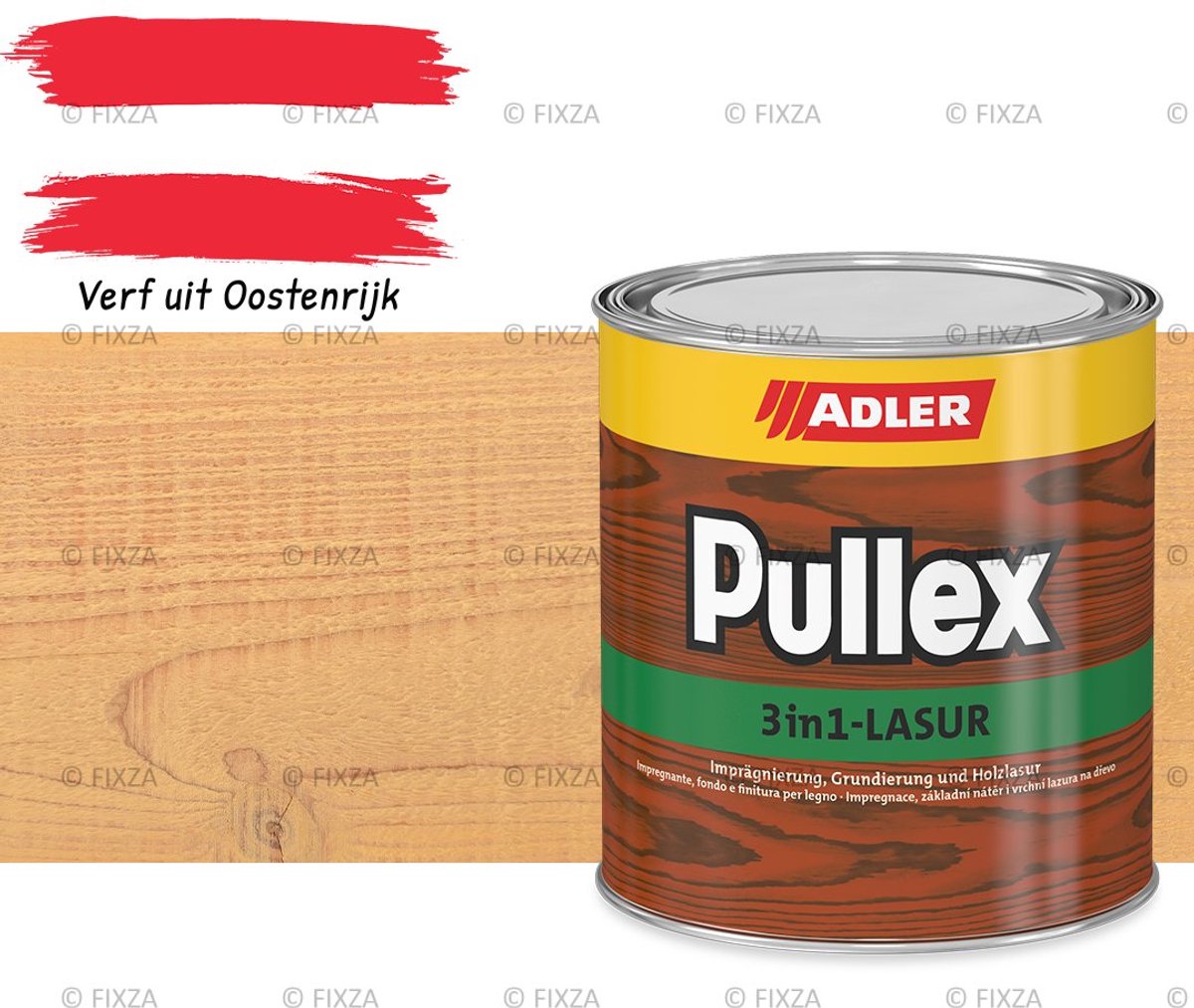 ADLER Pullex 3in1 Douglas Beits – Transparante Houtbeits Buiten – 3-in-1 Impregnering & Bescherming – Oplosmiddelhoudend – Oostenrijkse Kwaliteit – 0,75L
