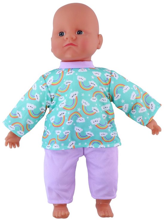 Eddy Toys Poppenkleding - 8 Stuks - Baby Pop - 40-45 CM - Multikleur — afbeelding 3