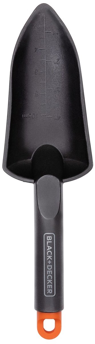 BLACK+DECKER Tuinschep - met Maataanduiding - Tuinschepje 30,5CM - Polypropyleen - Zwart/Oranje van BLACK+DECKER — afbeelding 2