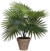 Mica Decorations Palm Kunstplant in Bloempot Stan - H40 x Ø35 cm - Groen