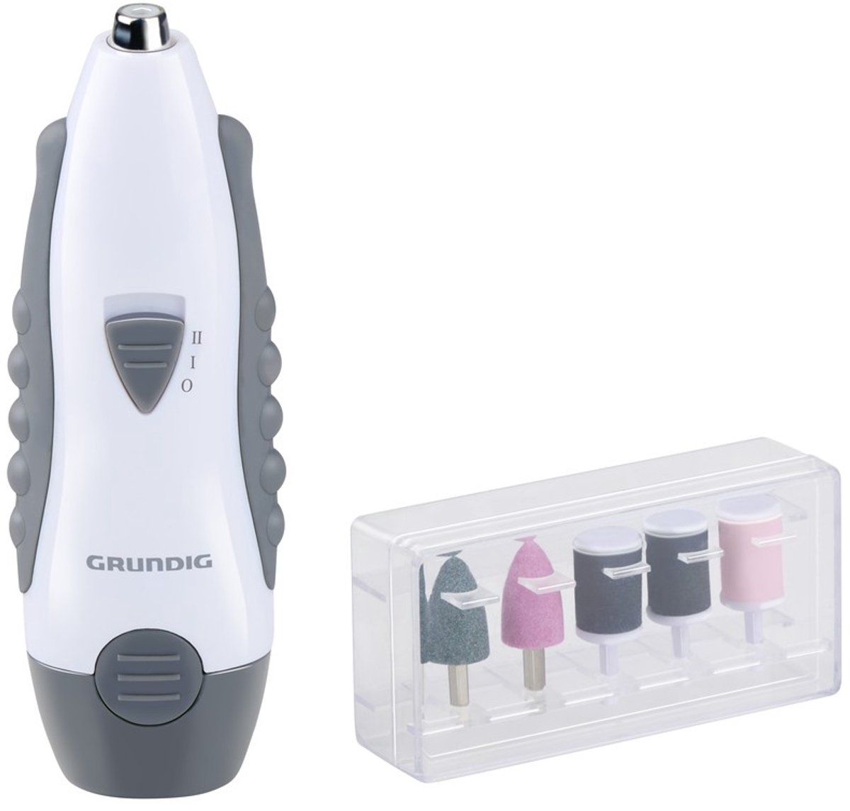 Grundig Manicure Set Elektrisch 5-in-1 - Manicureset voor Handen en Voeten - Elektrische Pedicureapparaten met 5 Opzetstukken - Compacte Set voor Thuis en Reizen