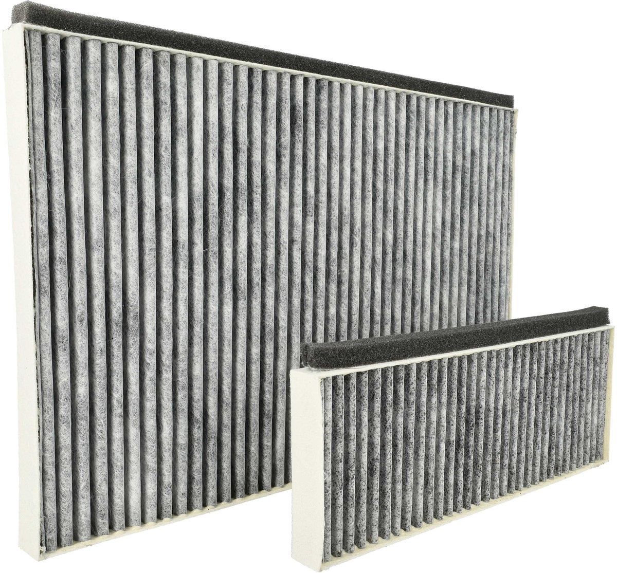 vhbw 2x vervangingsfilters voor Viva VVZ53V70 voor afzuigkappen - 2x actieve-koolfilters grijs-wit