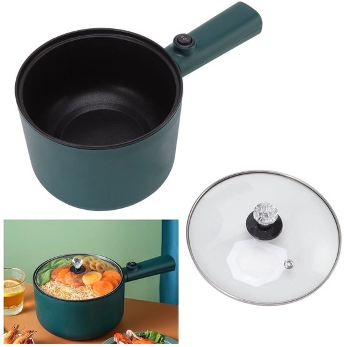 OmGoods - Dailygoody - Hotpot Elektrische Pot - 1.8l Multicooker - Anti-aanbaklaag
