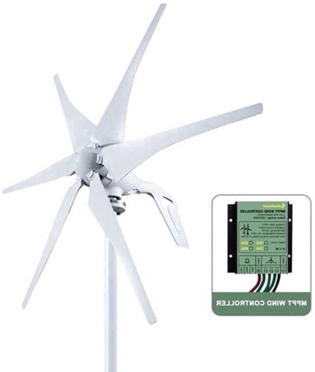 Windturbine - Windmolen - Windturbine Generator - Windenergie - 1000W - 12V - met MPPT Controller - Stille en Efficiënte Energieoplossing - voor Thuisgebruik en Off Grid Systemen