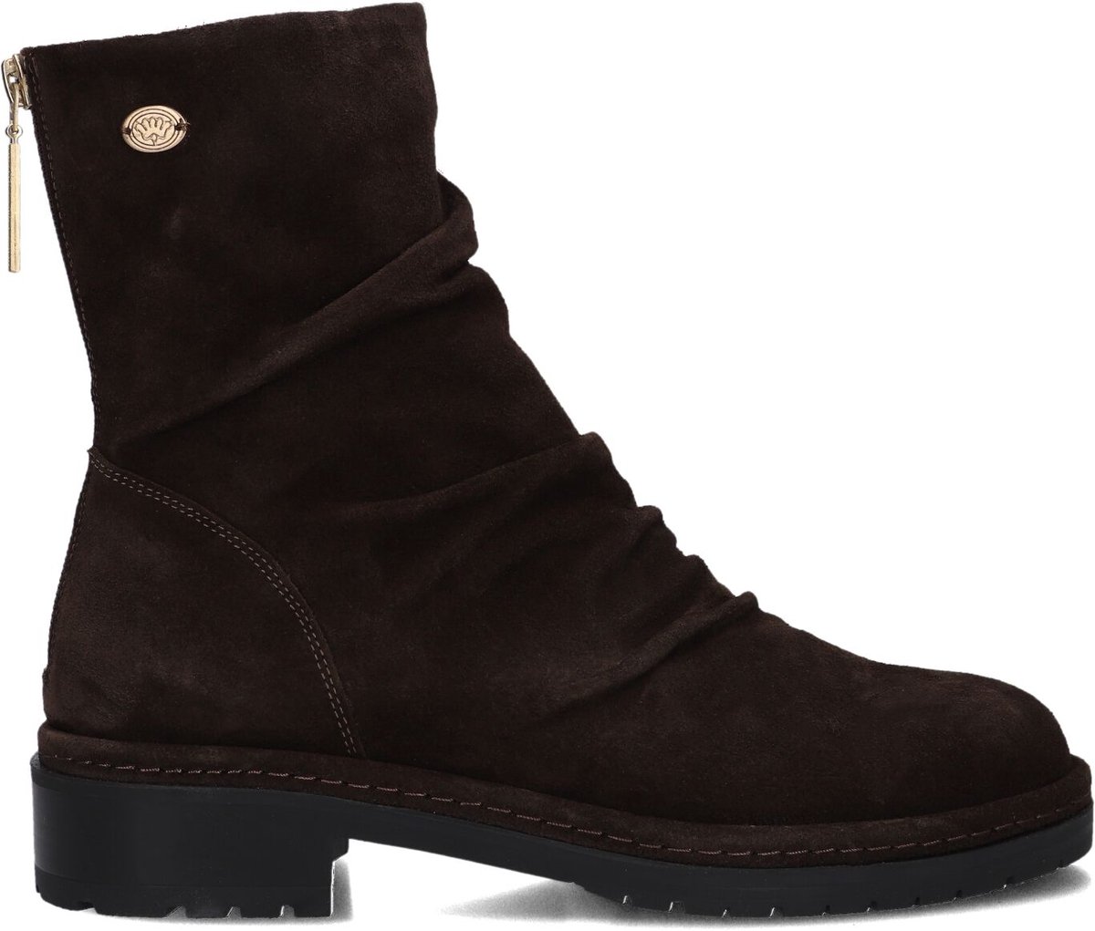 Fred De La Bretoniere - FLINT JIMMY Ankle Boot Suede Dark Brown - Maat 39