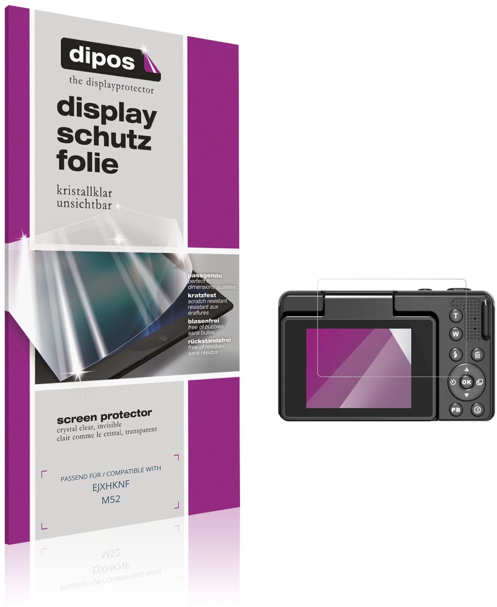 dipos – 4x Beschermfolie geschikt voor EJXHKNF M52 | Krasbestendige & heldere Screenprotector Ultra-Thin