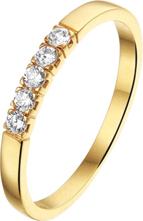 Sparkle14 Ring Zirkonia - Goud