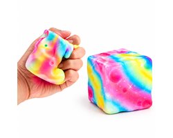 Rainbow Cheese Squishy – Zachte Stressbal Fidget Toy – Slow Rising – Regenboog