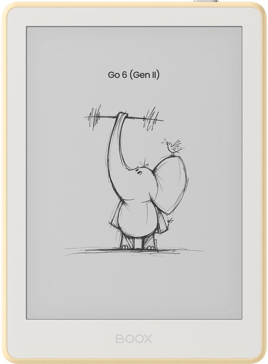 2e Kansje BOOX Go 6 (Gen II) - 6'' e-Reader – Geel - 300 PPI ePaper, Android, Google Play Store, 3 GB RAM, 32 GB opslag, microSD, verstelbare frontverlichting, InkSense Plus-compatibel — afbeelding 4