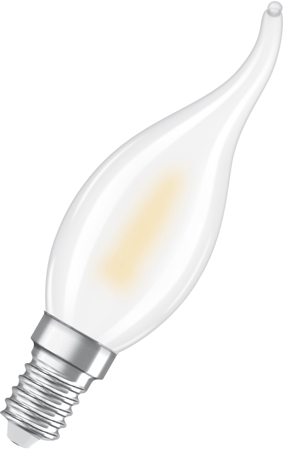 OSRAM LED-lamp met vlameffect wit, 1800 K, comfort warmwit, 20 lm, 1 W, 3,5 cm Ø, loodvrij glas