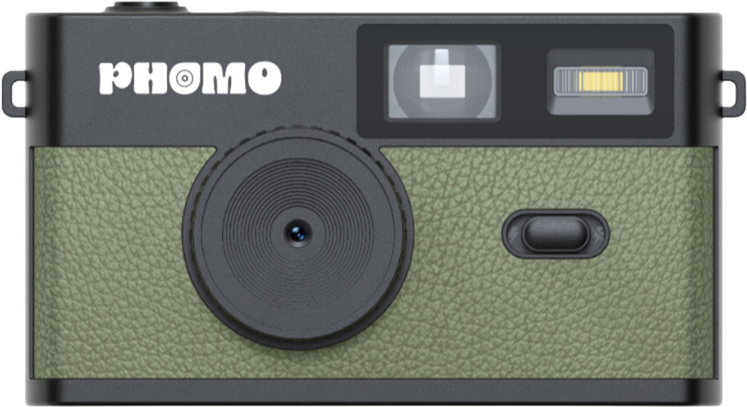 Phomo Digitale Retro Camera - Compact Camera - 8MP - 4 Retrofilters - Flits - SD-kaart - USB-C - Olijf Groen