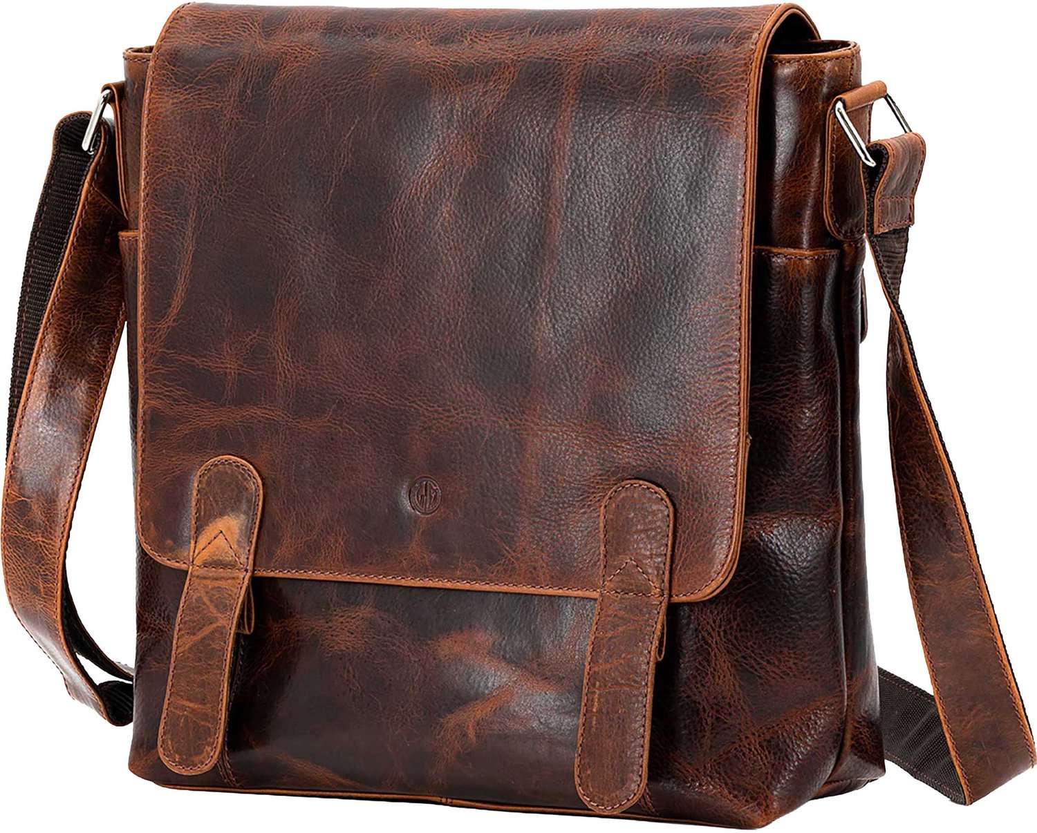 LINDENMANN heren leren tas - bruin