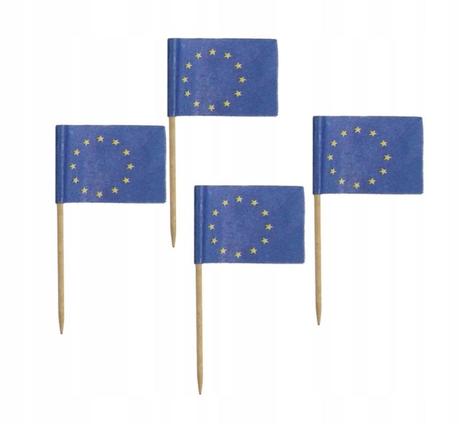 Houten Cocktailprikkers EU Vlag - 144 stuks