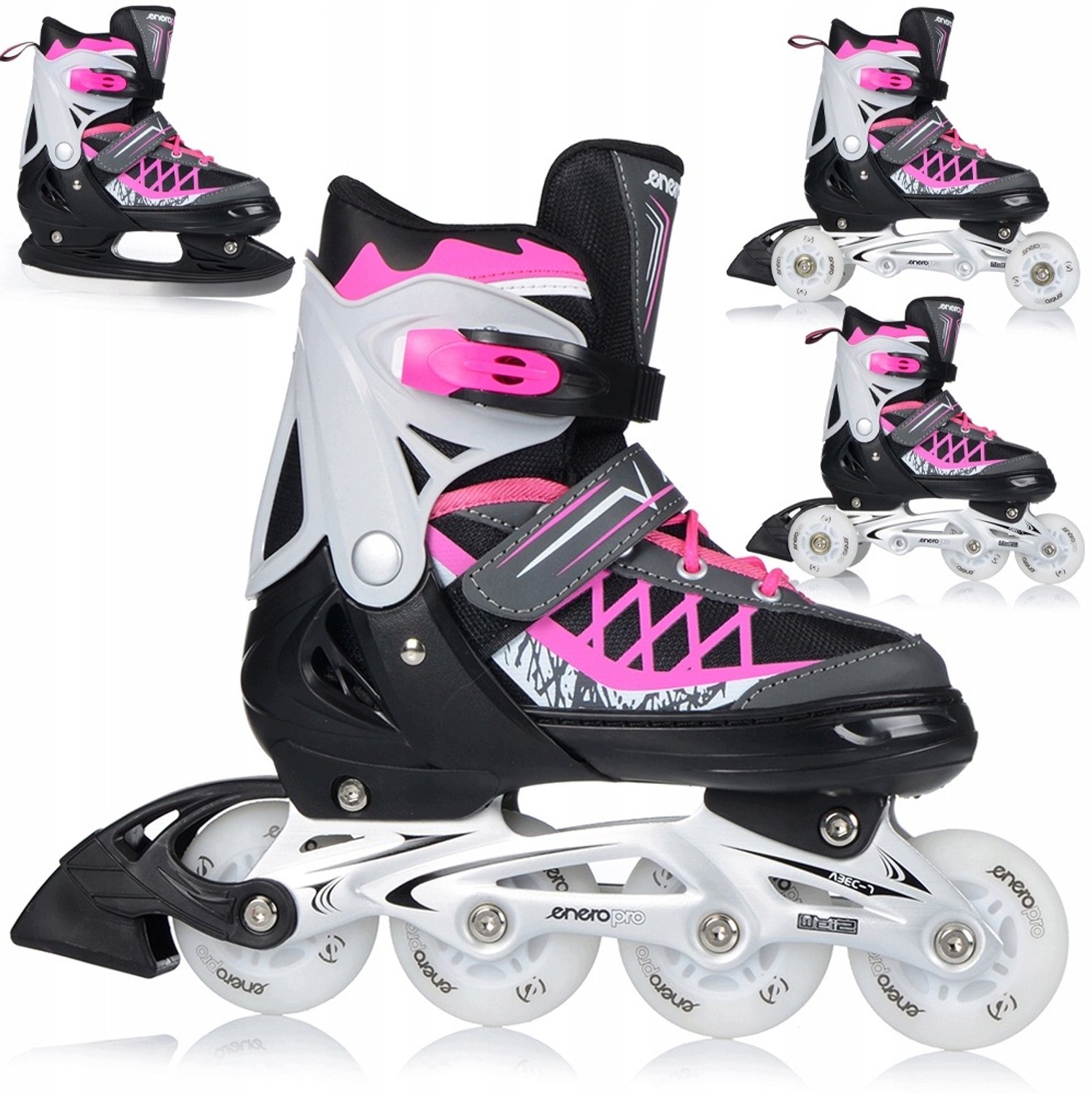Verstelbare 4-in-1 Schaatsen/Skeelers met LED Wielen